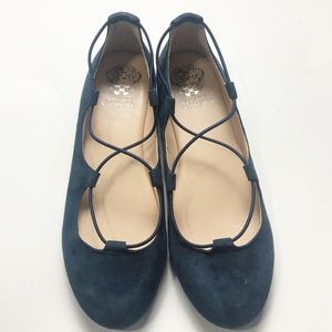 Vince Camuto Callini Navy suede flats size 7 1/2